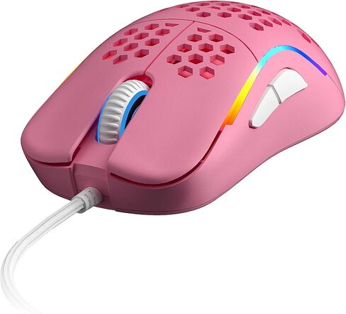HK Gaming NAOS M Ultra Lightweight Honeycomb Shell Ambidextrous Wired RGB Gaming Mouse 12 000 cpi - 7 Buttons - 59 g (Naos-M, Prism Pink Limited Edition) in Kuwait