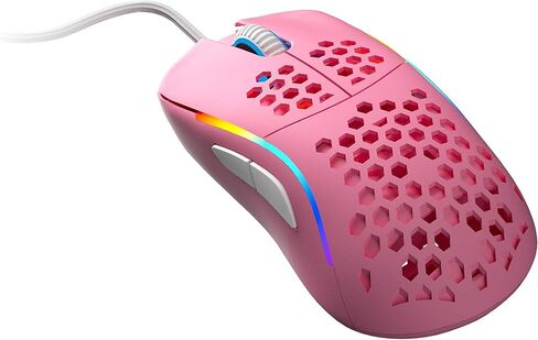 HK Gaming NAOS M Ultra Lightweight Honeycomb Shell Ambidextrous Wired RGB Gaming Mouse 12 000 cpi - 7 Buttons - 59 g (Naos-M, Prism Pink Limited Edition) in Kuwait