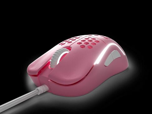 HK Gaming NAOS M Ultra Lightweight Honeycomb Shell Ambidextrous Wired RGB Gaming Mouse 12 000 cpi - 7 Buttons - 59 g (Naos-M, Prism Pink Limited Edition) in Kuwait