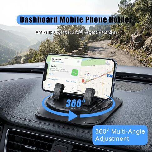 Car Dashboard Phone Holder, Anti-Slip Car Phone Holder 360 Degree Rotation in Kuwait