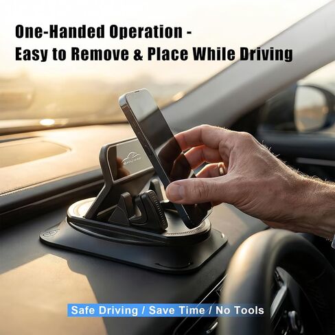Car Dashboard Phone Holder, Anti-Slip Car Phone Holder 360 Degree Rotation in Kuwait
