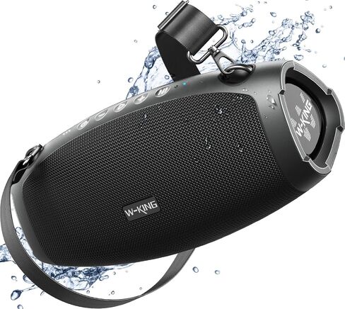 W-KING 70W Bluetooth Speakers Loud- Deep Bass, IPX6 Waterproof Outdoor Portable Wireless Speaker with 15600mAh Power Bank, DSP, Crystal Clear Audio, 42H Playtime, TF Card, AUX, NFC for Party, Camping in Kuwait