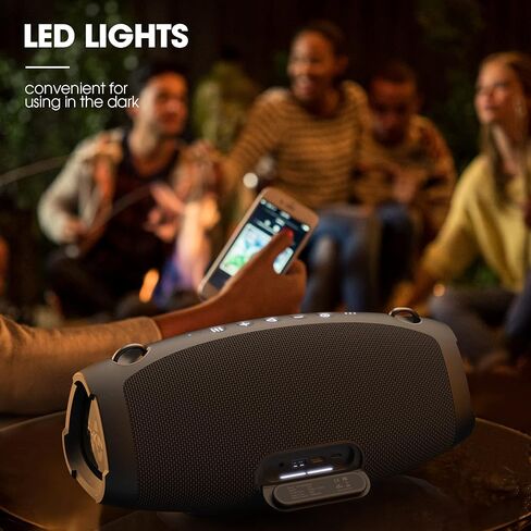 W-KING 70W Bluetooth Speakers Loud- Deep Bass, IPX6 Waterproof Outdoor Portable Wireless Speaker with 15600mAh Power Bank, DSP, Crystal Clear Audio, 42H Playtime, TF Card, AUX, NFC for Party, Camping in Kuwait