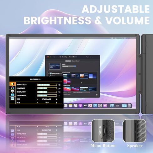 KEFEYA 15.6" Laptop Screen Extender, Includes Power Bank, FHD 1080P IPS Triple Laptop Monitor Extender for 13-17" Laptops, Plug & Play with HDMI/USB-A/TYPE-C/Hub, Compatible with Windows, Mac, Android in Kuwait