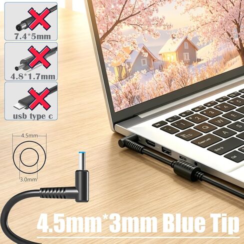 65W 45W Power Cord Fit for HP Laptop Charger Blue Tip 741727-001 721092-001 in Kuwait