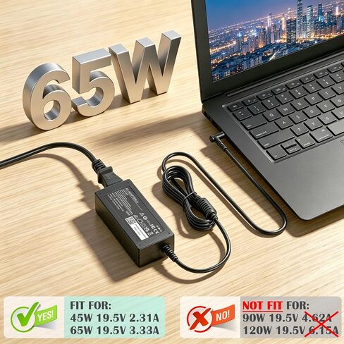 65W 45W Power Cord Fit for HP Laptop Charger Blue Tip 741727-001 721092-001 in Kuwait