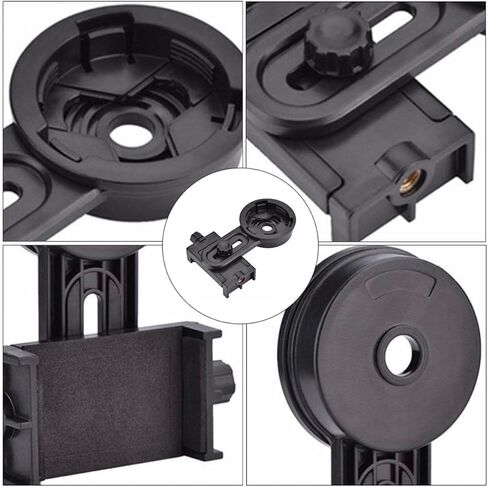 Telescope Photography Adapter Smartphone Holder Plastic Black in Kuwait