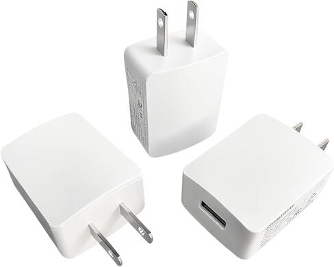 10W (5V2A) USB Charger Block - UL Certified, Black, 3-Pack in Saudi Arabia