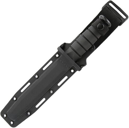 KA-BAR Short Black Straight Edge Fixed Blade Knife with Sheath, Compact Utility Outdoor Knife in Kuwait