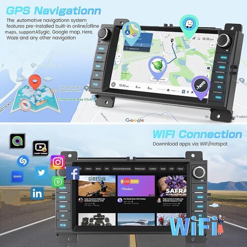 Car Radio for Jeep Grand Cherokee 2008-2013,Dodge Durango 2011-2013 in Kuwait