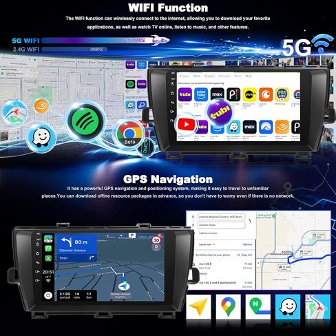4+64G 9in Upgrade Car Radio for Toyota Prius 2010 2011 2012 2013 2014 2015 in Saudi Arabia