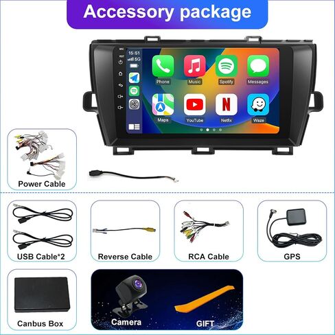 4+64G 9in Upgrade Car Radio for Toyota Prius 2010 2011 2012 2013 2014 2015 in Saudi Arabia