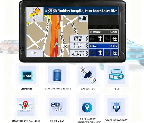 7/9 Inch Touch Screen Truck GPS for Commercial Drivers | Lifetime Free 2026 Maps, Hands-Free Voice Guidance, Custom Truck Routing & Speed Safety Alerts in Kuwait