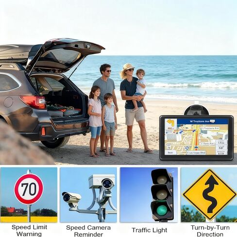 7/9 Inch Touch Screen Truck GPS for Commercial Drivers | Lifetime Free 2026 Maps, Hands-Free Voice Guidance, Custom Truck Routing & Speed Safety Alerts in Kuwait
