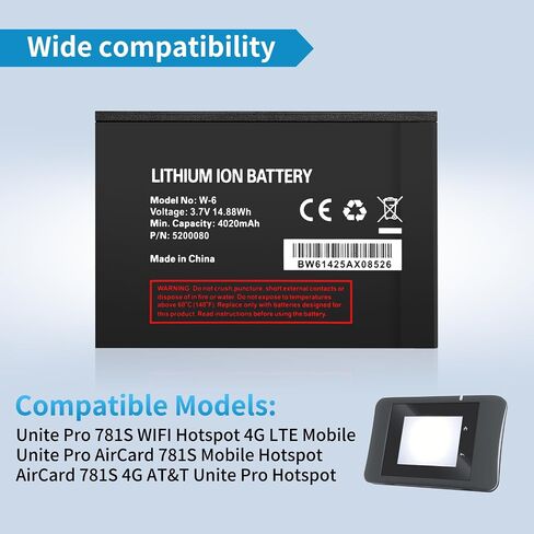 W-6 Battery for Netgear Unite Pro 781S in Kuwait