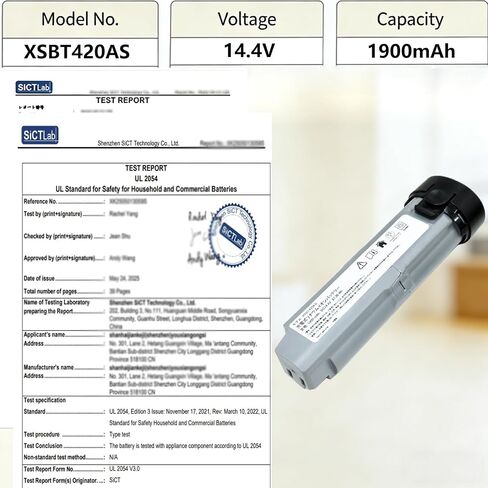 Pattaya 14.4V 1900mAh XSBT420 TLiB5AF Battery Replacement for WS640AE WS640 WS642 WV401BL WV403BR WV410TL WS640BL Series XSBT420AS XSBT420UK 4inr19/66 Cordless Vacuum Cleaner in Kuwait