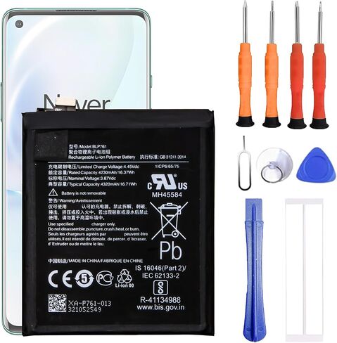 BLP761 Battery Compatible with OnePlus 1+ 8 (Not for OnePlus 8T) Replacement Battery for IN2013 IN2017 IN2010 IN2019 with Repair Tool kit in Kuwait