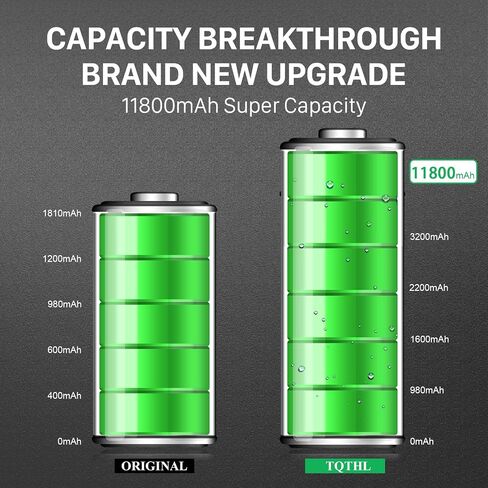 11800mAh Upgraded Battery for iPhone 6, 2026 New Version Ultra-High Capacity 0 Cycle Replacement Battery for iPhone 6 A1586,A1589,A1549 with Professional Repair Tool Kits in Kuwait