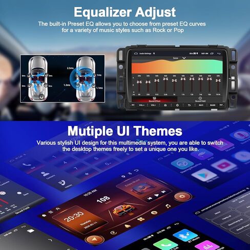 Car Radio for GMC Acadia 2013 2014 2015 2016 with Wireless Carplay Android Auto, 8 inch HD Touch Screen Car Stereo Android 15 Radio with GPS Bluetooth WiFi FM RDS Backup Camera 2G+64G in Kuwait