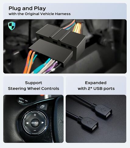 Car Radio Stereo for Honda Accord 2013-2017, Wireless CarPlay Android Auto in Kuwait
