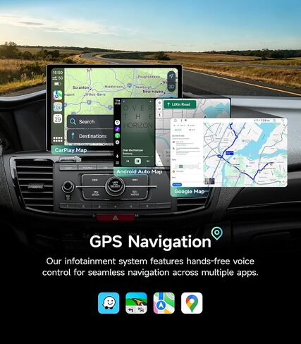 Car Radio Stereo for Honda Accord 2013-2017, Wireless CarPlay Android Auto in Kuwait