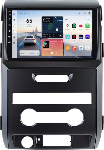 8Core Car Radio for Ford F150 2009-2014: 9 Inch HD Touchscreen Stereo with Wireless Carplay Android Auto 5G WiFi GPS Bluetooth FM 15EQ DSP SWC 1080P Backup Camera (Only fit Manual AC) in Kuwait