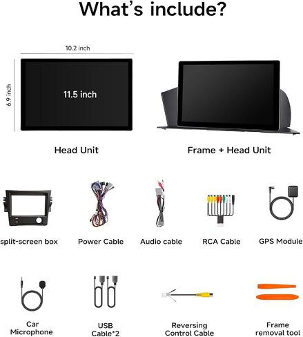 Car Radio Stereo for Honda Accord 2013-2017, Wireless CarPlay Android Auto in Kuwait