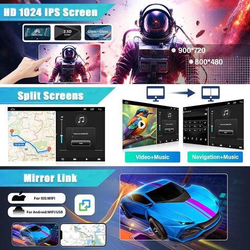 Car Stereo Radio Compatible for Nissan Rogue 2013 with Carplay Android Auto GPS Navigation 7in Touchscreen Car Radio Player with Bluetooth WiFi FM/RDS SWC Split Screen + Backup Camera in Kuwait