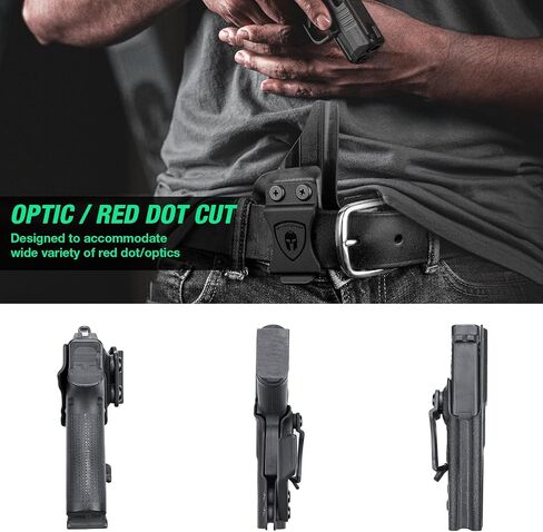 TSG Concealed IWB Kydex RH Holster with Claw & Optic Cut, Adjustable Retention & Cant Fits: G43/G43X/G43X MOS in Kuwait