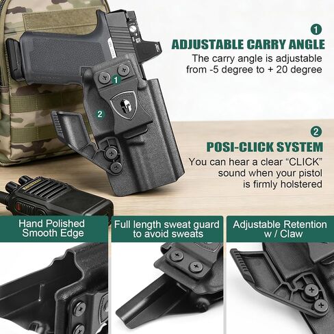Tactical Scorpion Gear IWB Kydex Holster with Claw Right Hand Fits: Ruger RXM in Kuwait