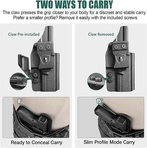 Tactical Scorpion Gear IWB Kydex Holster with Claw Right Hand Fits: Ruger RXM in Kuwait