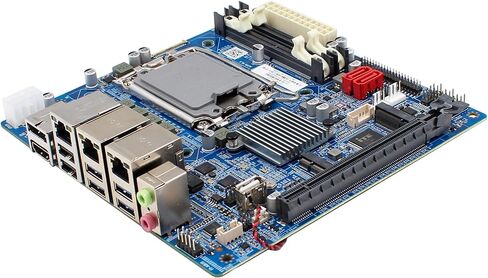 Industrial Mini-ITX Motherboard LGA1700 Supports 12/13/14 Gen Core CPU Up to 65W TDP Dual Intel 2.5G+1G LAN 6 RS232 COM Headers Dual DDR4 (Intel H610) in Saudi Arabia
