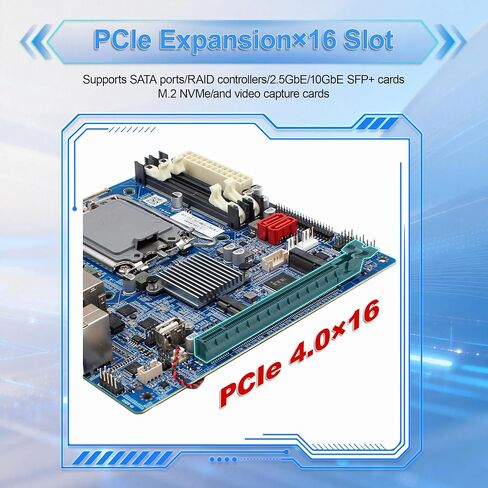Industrial Mini-ITX Motherboard LGA1700 Supports 12/13/14 Gen Core CPU Up to 65W TDP Dual Intel 2.5G+1G LAN 6 RS232 COM Headers Dual DDR4 (Intel H610) in Saudi Arabia