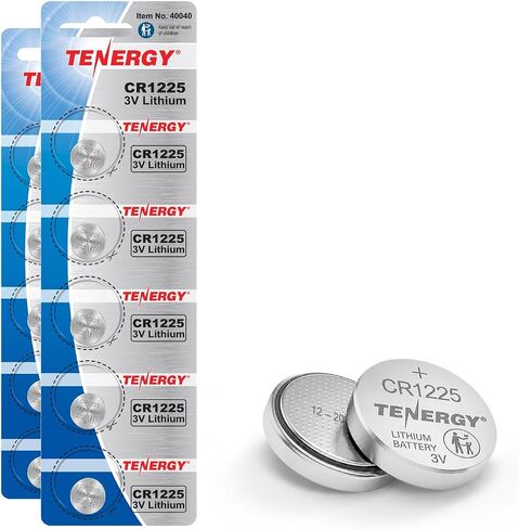 Tenergy 3 Volt Battery CR1225, Button Cell Batteries, Ideal for Thermometers, Key Fobs, Laser Pointers, Medical Devices, Calculators, and More, 5 Count in Saudi Arabia