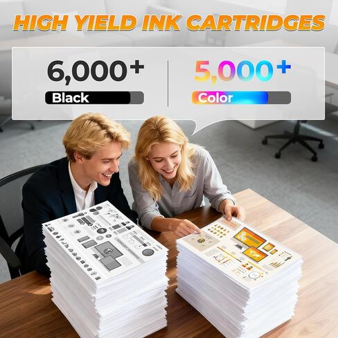 LC406XL Ink Cartridges 4 Pack (21000 Pages) Compatible with MFC-J4335DW for Brother LC406XL LC406 Ink Work for MFC-J4335DW, MFC-J4345DW, MFC-J4535DW, MFC-J5855DW, MFC-J5955DW, MFC-J6555DW, MFC-J6955DW in Kuwait