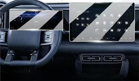 Tempered glass car navigation entertainment media touch screen protector For BYD/Shark brand 2024/2025 models (2-pack 15.6-inch) in Kuwait
