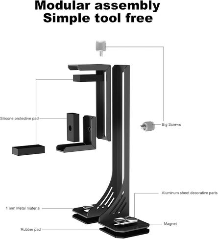 GPU Support Bracket, Video Graphics Card Support GPU Stand Holder with Magnet ,Graphics Card Support, Adjustable Anti Sag GPU Stand 35-125mm, Support GPU 4090 Thickness Support up to 75mm in Kuwait