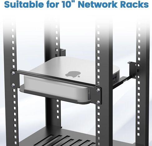 10 inch 1U Rack Mount for Apple Mac mini M2 and M1 Models, 8" Depth in Kuwait