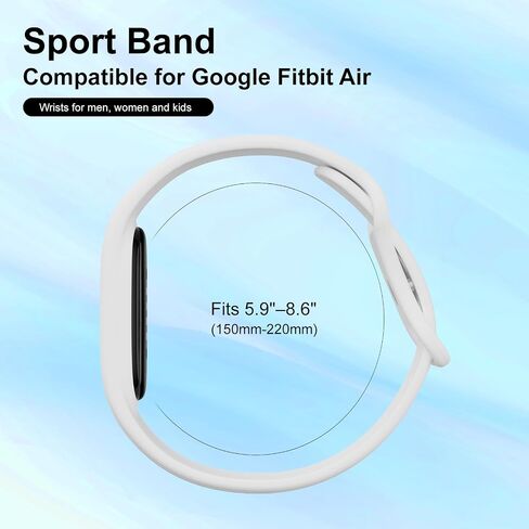 Silicone Band Compatible for Google Fitbit Air,Sweatproof & Water Resistant in Kuwait