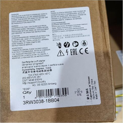 SMOCONE 1 Pcs 3RW3038-1BB04 New in Box 3RW30381BB04 Expediated in Kuwait