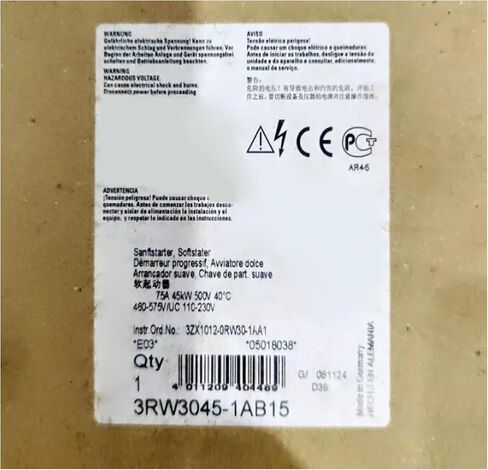 SMOCONE 1 Pcs 3RW3045-1AB15 New in Box 3RW30451AB15 Expediated in Kuwait