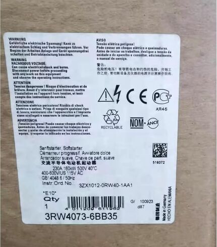 SMOCONE 1 Pcs 3RW4073-6BB35 New in Box 3RW40736BB35 Expediated in Kuwait