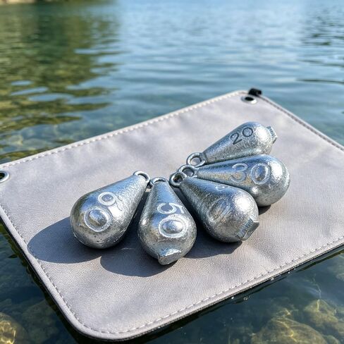 5-Pack Fishing Weights, 20g Sinkers for Fishing with Swivel, Heavy Fishing Sinker & Weight Set for Freshwater in Kuwait