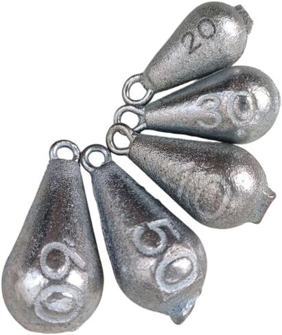 5-Pack Fishing Weights, 20g Sinkers for Fishing with Swivel, Heavy Fishing Sinker & Weight Set for Freshwater in Kuwait
