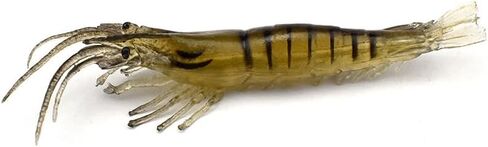 Pack of 10 2.75" Shrimp Lures Soft Plastic Bait Simulation Prawn Saltwater Hooks in Kuwait