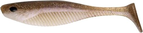 Nomad Design Live Ops Dozer 4" Unrigged Swimbait Soft Bait Lure, High Vibration Paddle Tail with Reactor-UV & Glow, (4 Pack), for Speckled Trout & Redfish in Kuwait