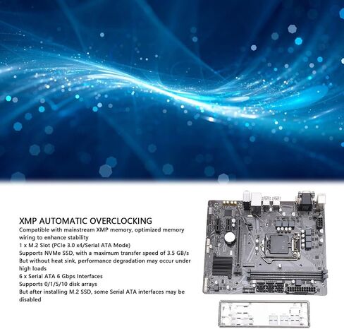GOWENIC B460M D2V Computer Motherboard, LGA 1200 DDR4 M ATX PC Gaming Motherboard for Core i9 i7 i5 i3, Serial ATA III, DVI and VGA Port, USB 3.2, USB 2.0, 1xPCI E X1 in Kuwait