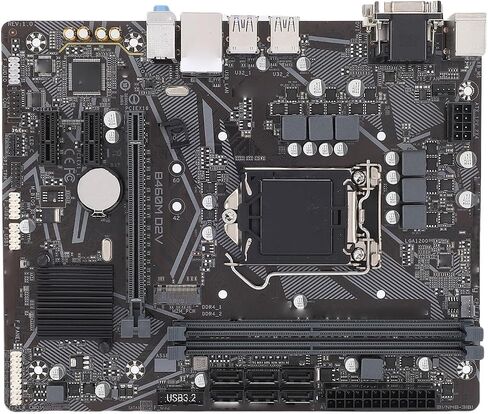 GOWENIC B460M D2V Computer Motherboard, LGA 1200 DDR4 M ATX PC Gaming Motherboard for Core i9 i7 i5 i3, Serial ATA III, DVI and VGA Port, USB 3.2, USB 2.0, 1xPCI E X1 in Kuwait