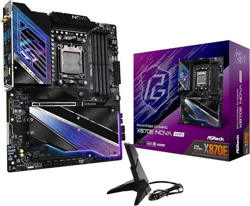 ASRock X870E Nova WiFi Motherboard & Phantom Gaming 360 LCD AIO Cooler Bundle | Flagship AM5 Platform with 3.4" LCD Display in Kuwait