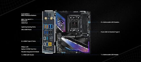 ASRock X870E Nova WiFi Motherboard & Phantom Gaming 360 LCD AIO Cooler Bundle | Flagship AM5 Platform with 3.4" LCD Display in Kuwait